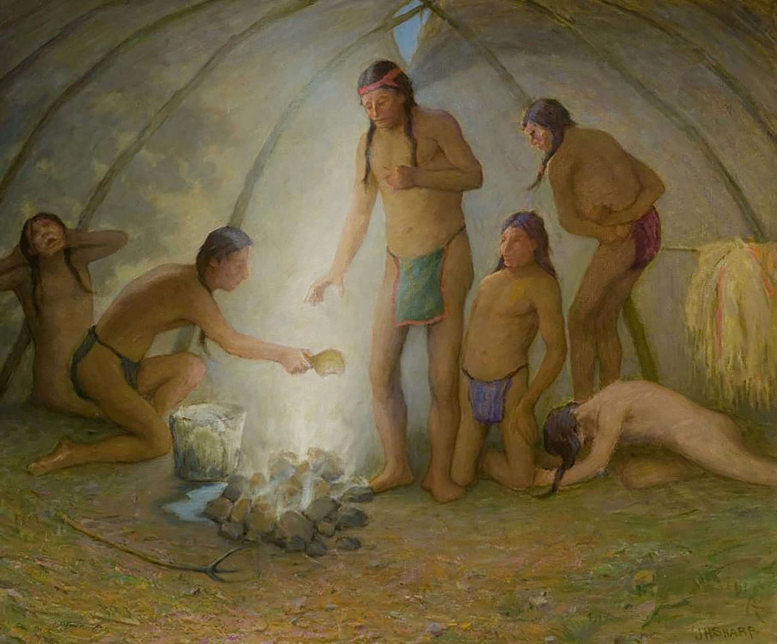 Interior of Sweat Teepee